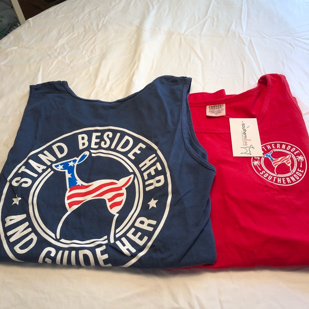 2 Brand new Southern Doe tank tops